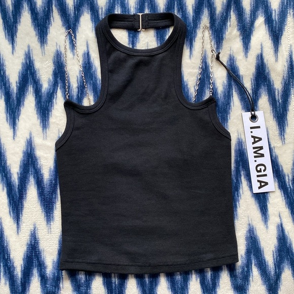 I.AM.GIA Emma Chain Top Black NWT - Picture 5 of 8